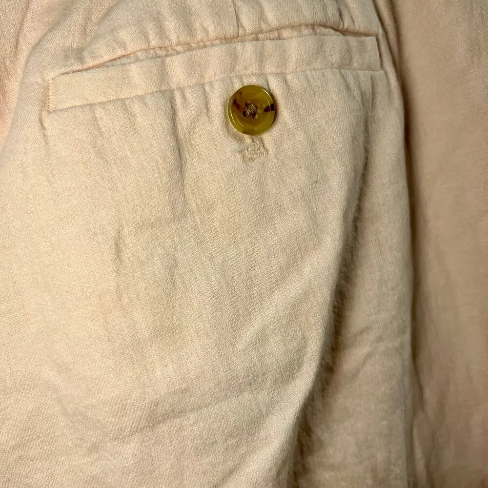 Banana Republic Women's Avery Pink Linen Blend Pants Size 14